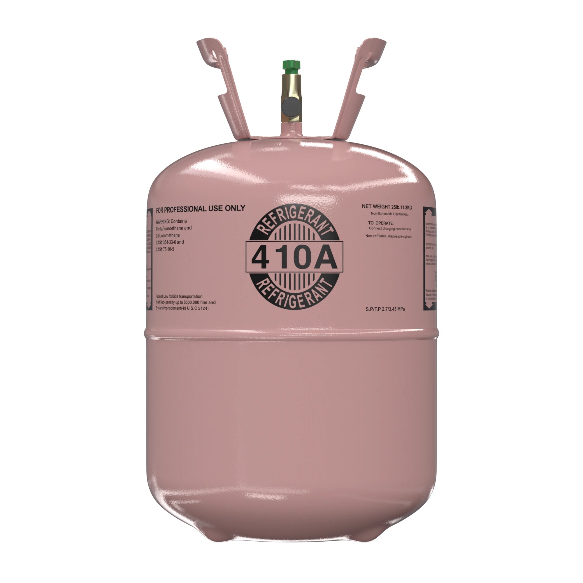 R-410A Refrigerant Gas 25lb | High Efficiency HVAC Refrigerant (5 Cylinders / 125lb Total)