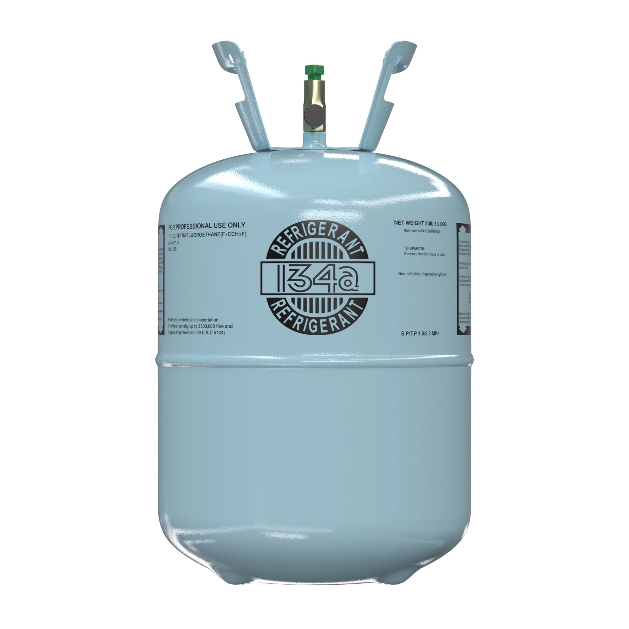 R-134A Refrigerant Gas 30lb | Automotive & Commercial Refrigerant (5 Cylinders / 150lb Total)