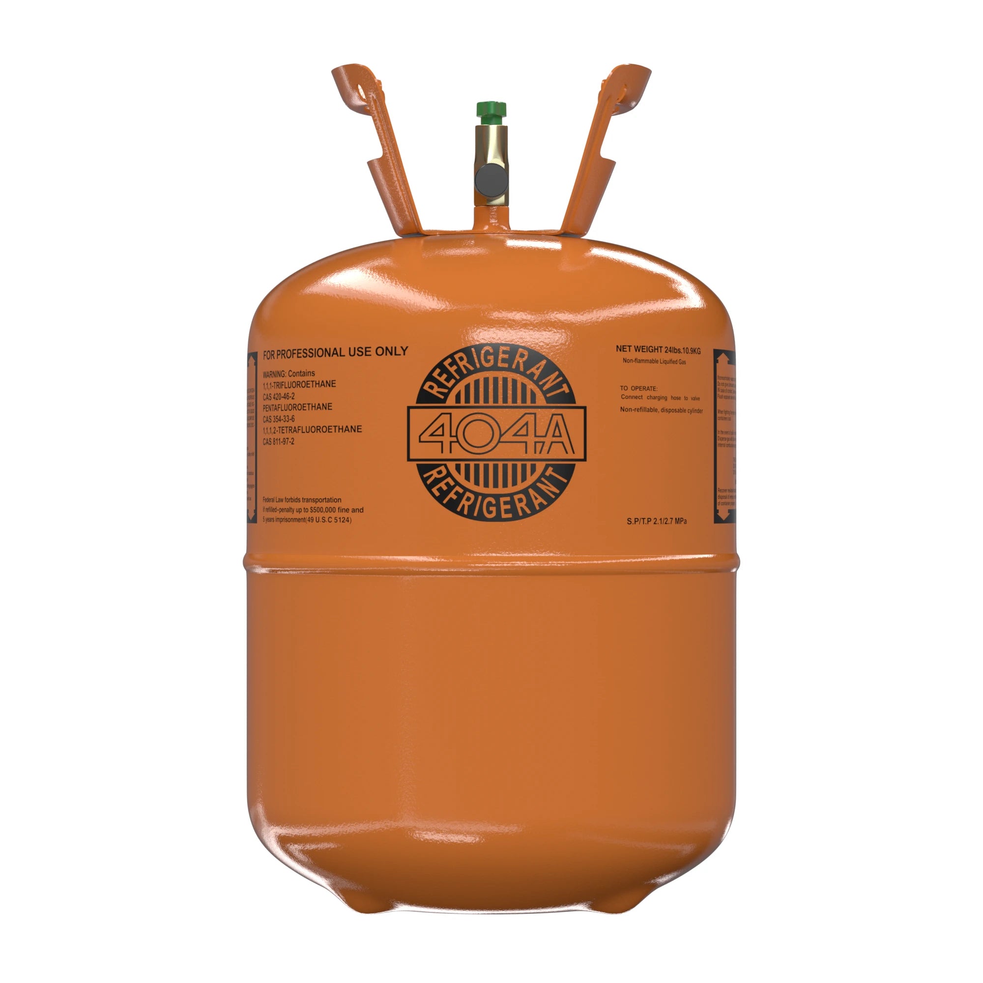 R-404A Refrigerant Gas 24lb | Low-Temperature Commercial Refrigerant (5 Cylinders / 120lb Total)