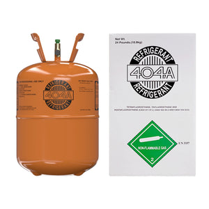 R404A refrigerant gas cylinder used for commercial cooling and refrigeration systems