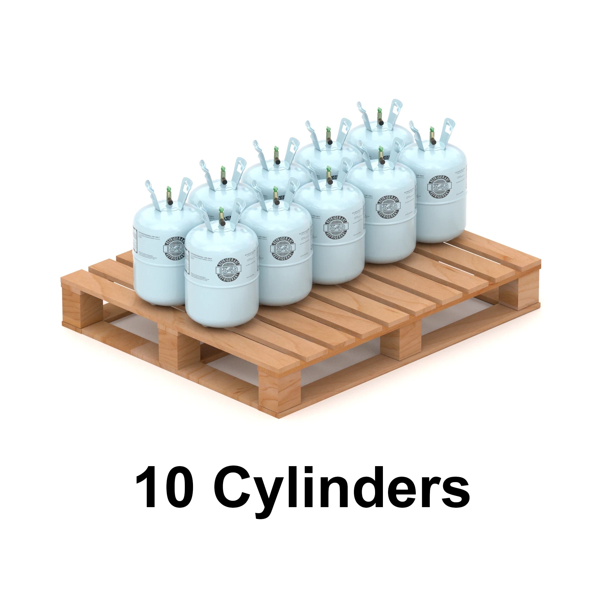 R-134A Refrigerant Gas 30lb | Automotive & Commercial Refrigerant (10 Cylinders / 300lb Total)