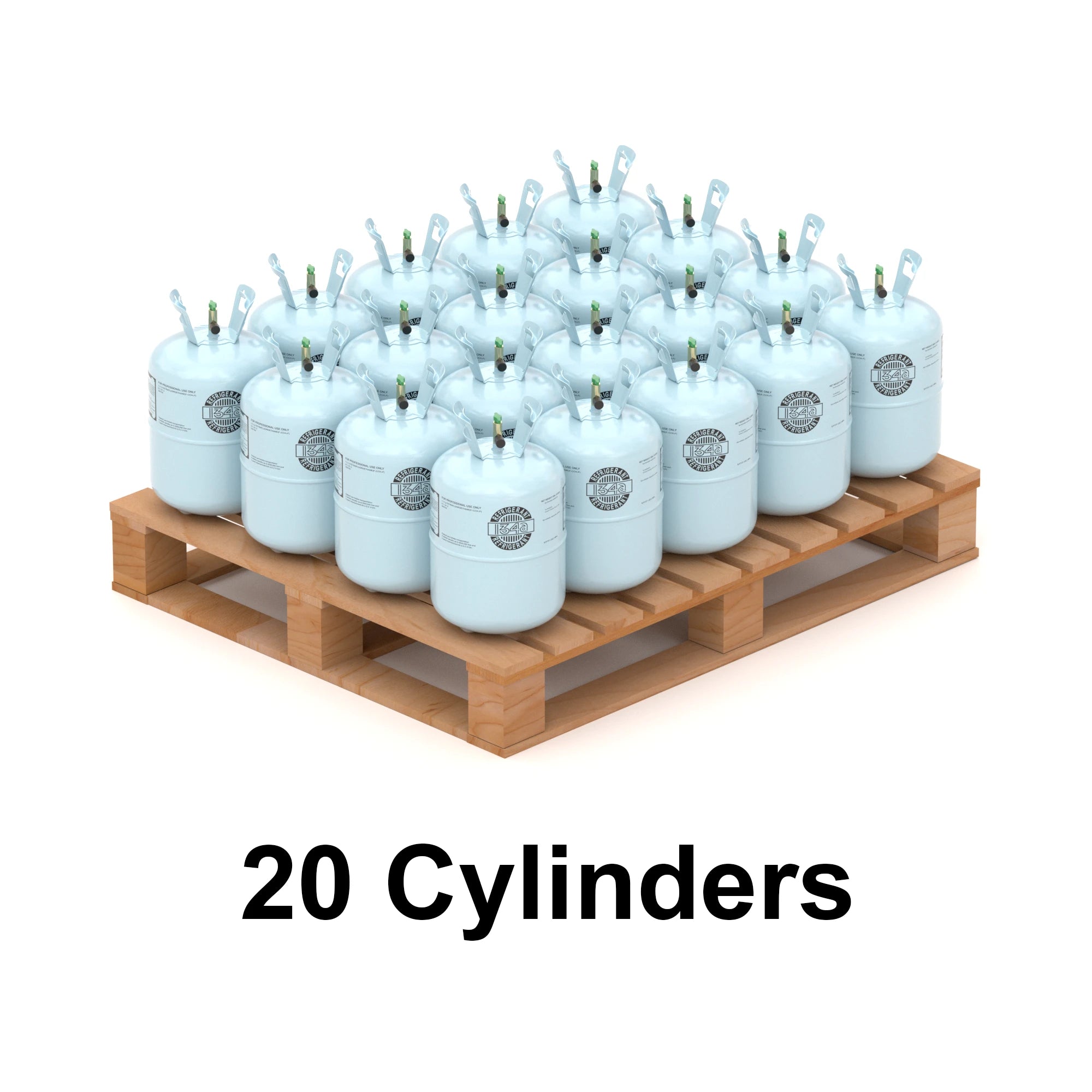 R-134A Refrigerant Gas 30lb | Automotive & Commercial Refrigerant (20 Cylinders / 600lb Total)