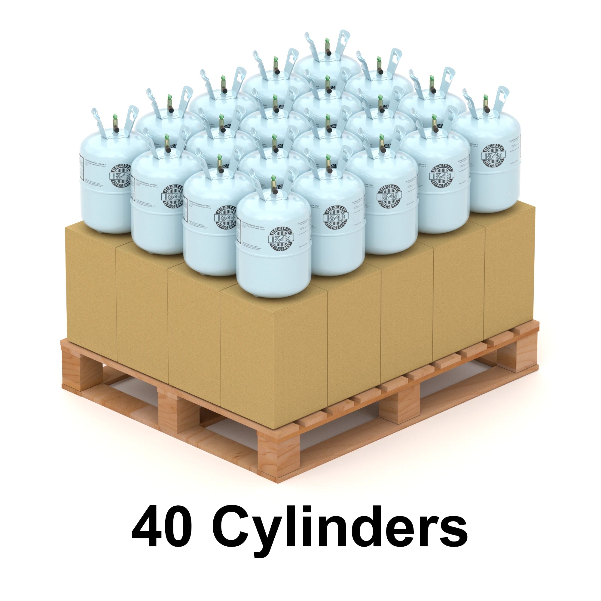 R-134A Refrigerant Gas 30lb | Automotive & Commercial Refrigerant (40 Cylinders / 1200lb Total)