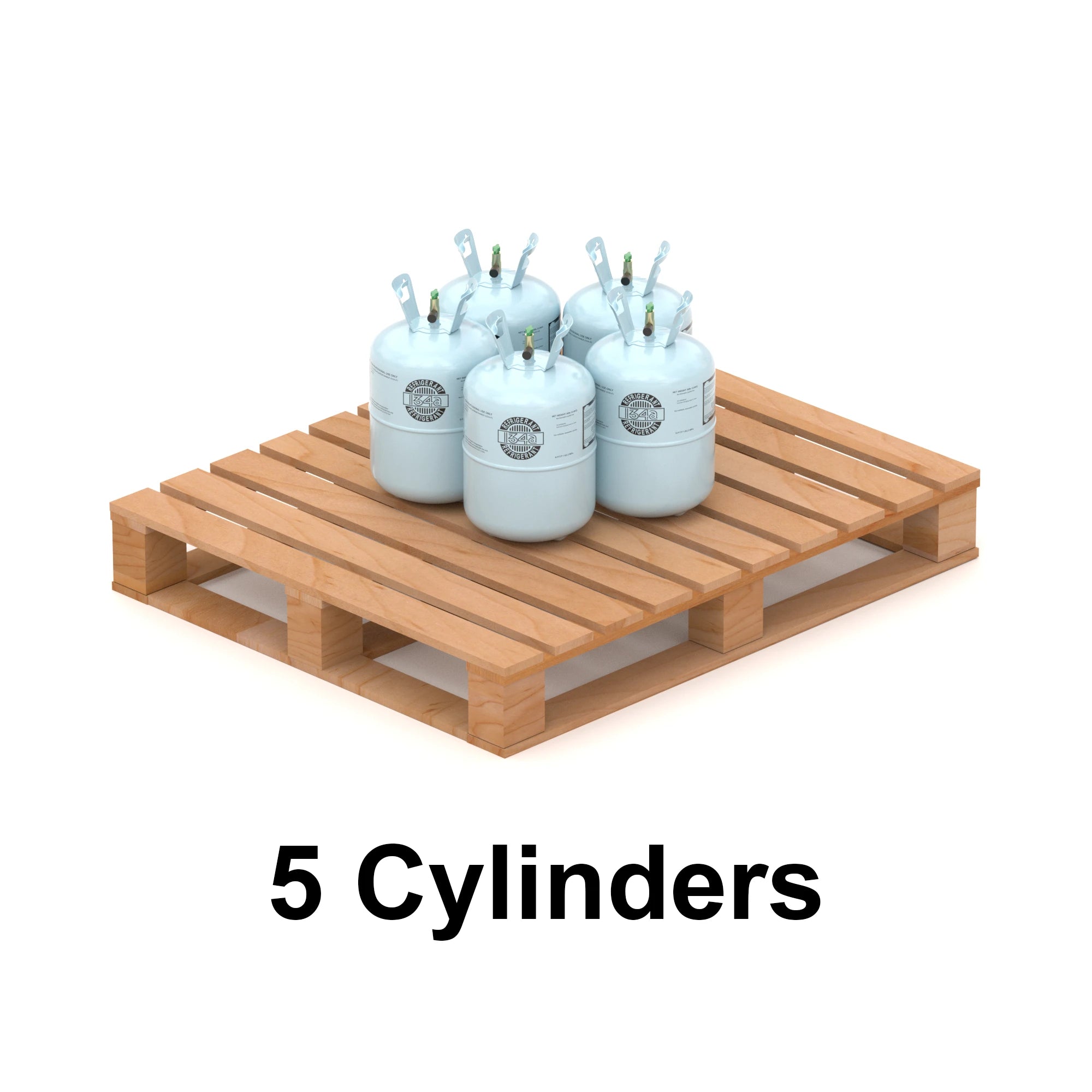 R-134A Refrigerant Gas 30lb | Automotive & Commercial Refrigerant (5 Cylinders / 150lb Total)