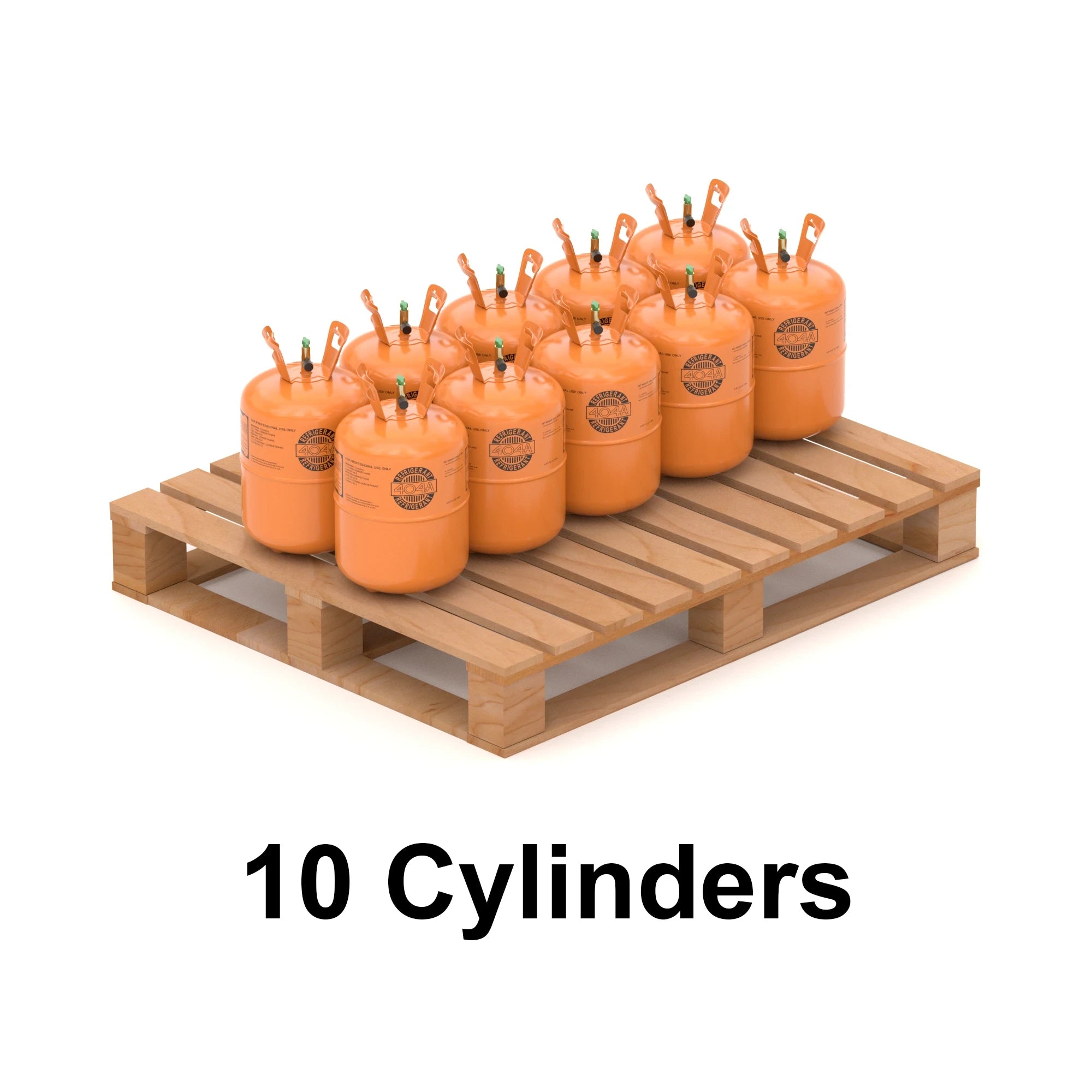R-404A Refrigerant Gas 24lb | Low-Temperature Commercial Refrigerant (10 Cylinders / 240lb Total)