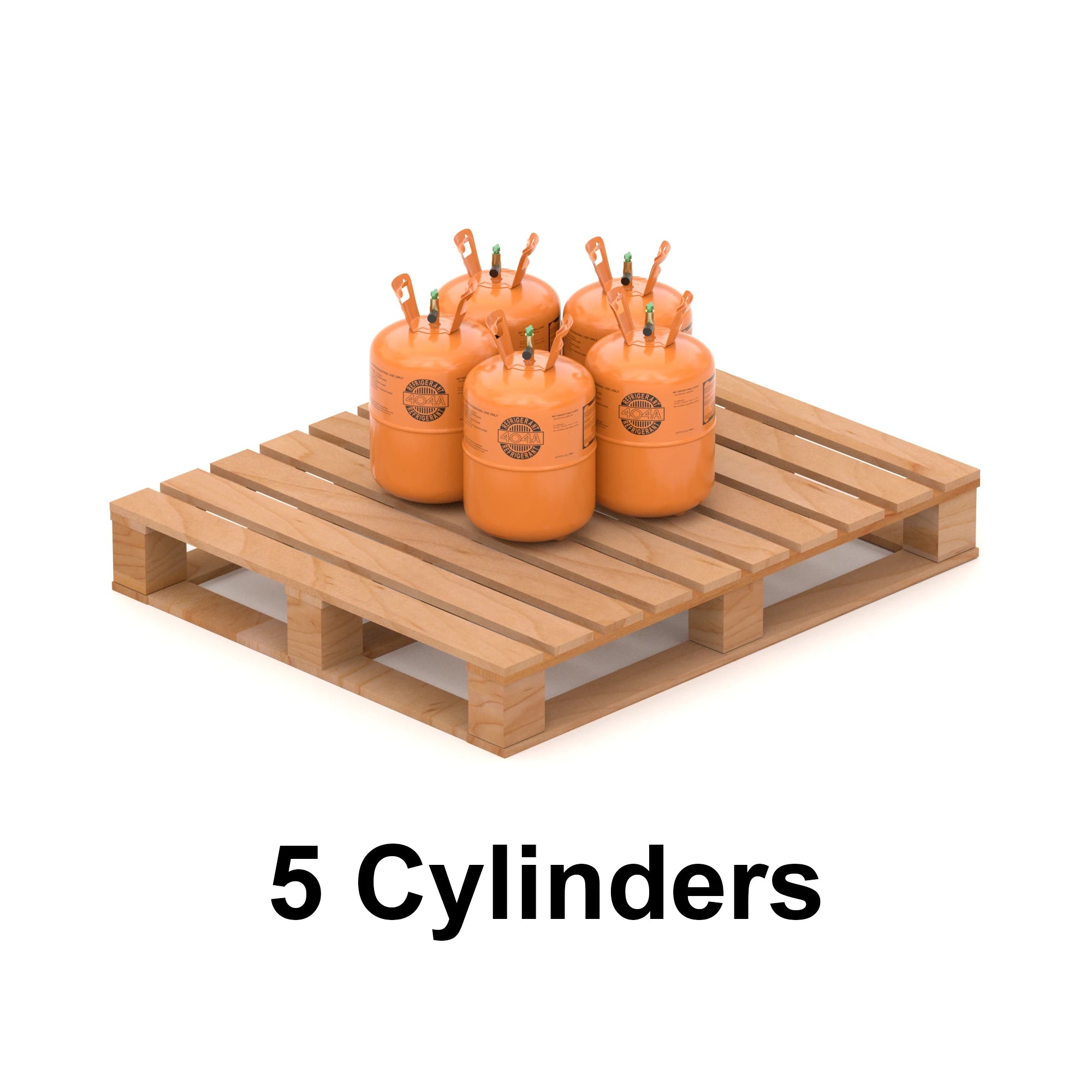 R-404A Refrigerant Gas 24lb | Low-Temperature Commercial Refrigerant (5 Cylinders / 120lb Total)