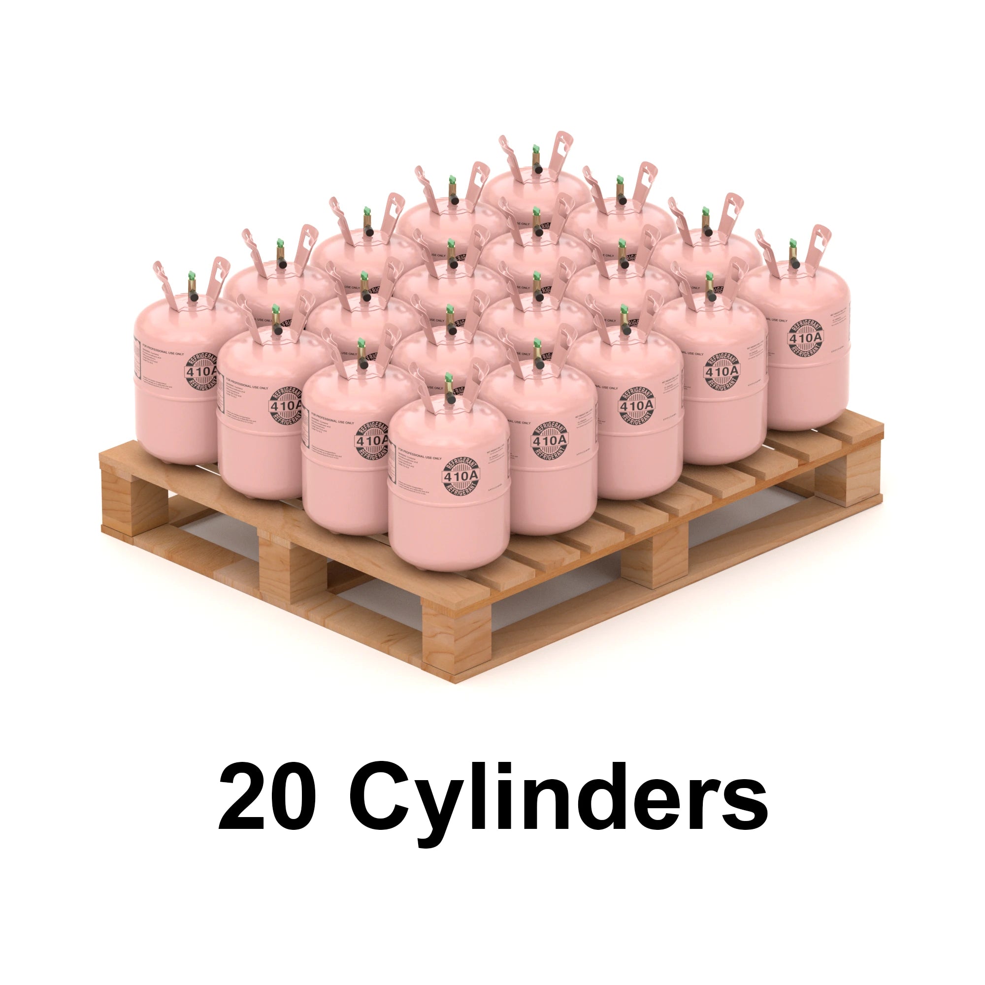 R-410A Refrigerant Gas 25lb | High Efficiency HVAC Refrigerant (20 Cylinders / 500lb Total)