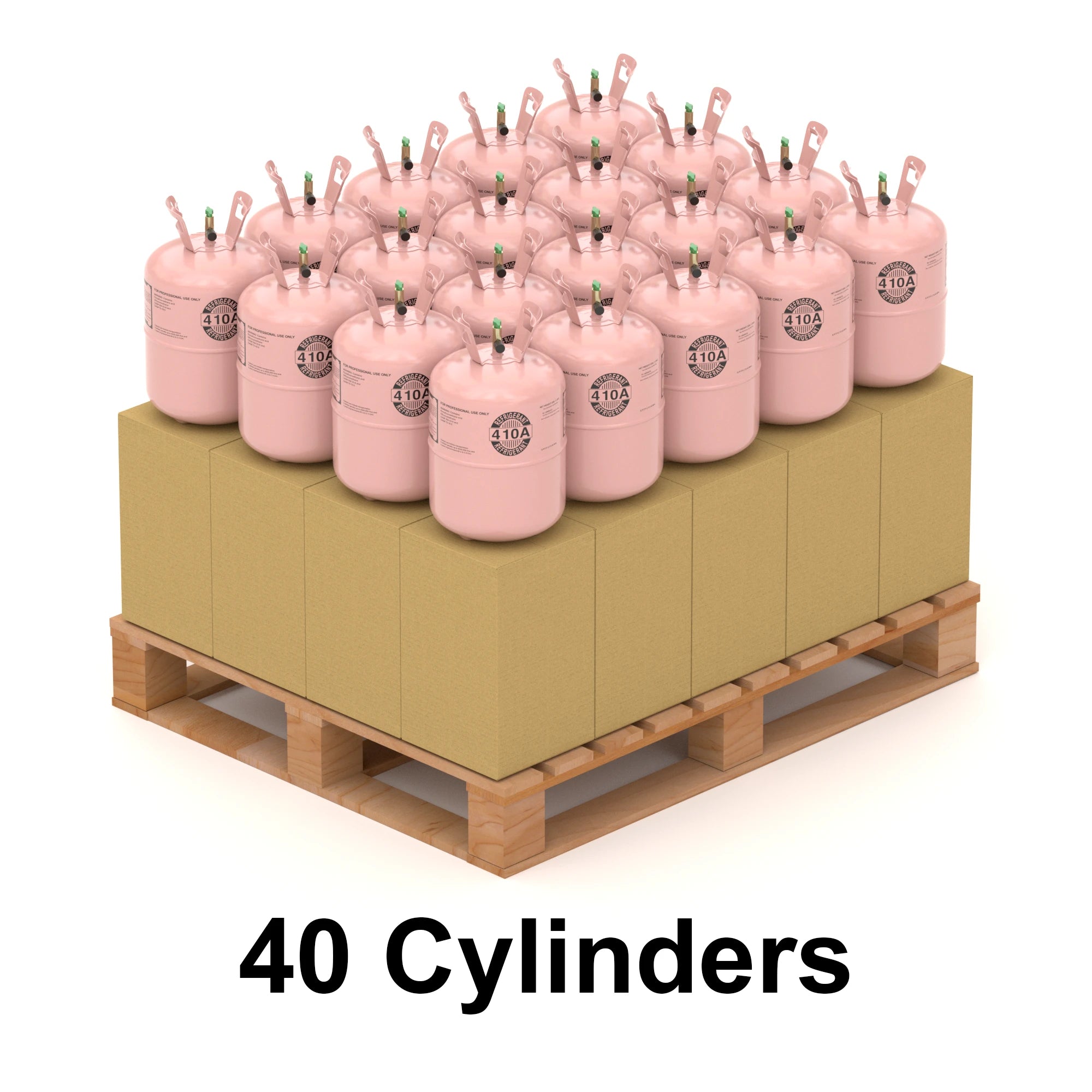 R-410A Refrigerant Gas 25lb | High Efficiency HVAC Refrigerant (40 Cylinders / 1000lb Total)