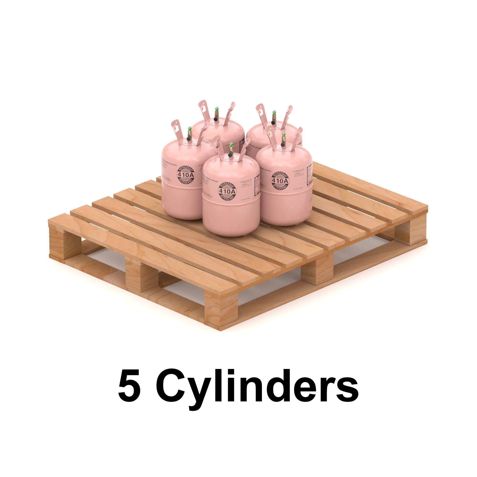 R-410A Refrigerant Gas 25lb | High Efficiency HVAC Refrigerant (5 Cylinders / 125lb Total)